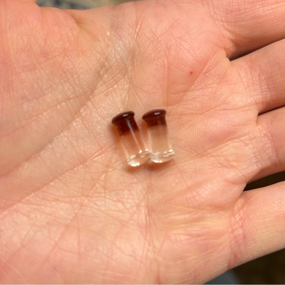 Red and Clear Glass Gauges